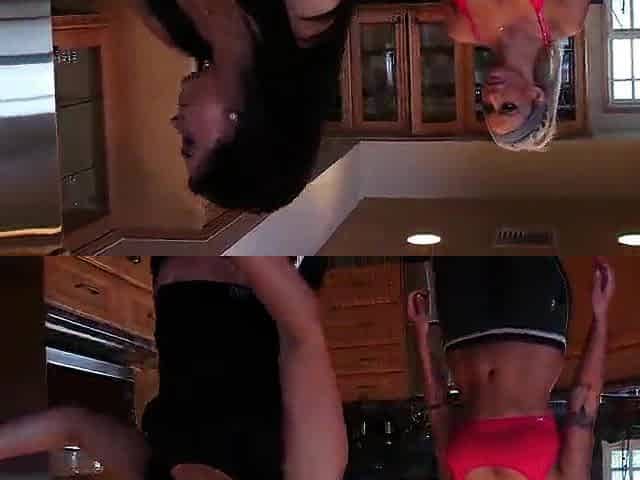Golden-haired Gal mother I'd like to fuck and Ebony Haired Honey Lick and Finger Every Other