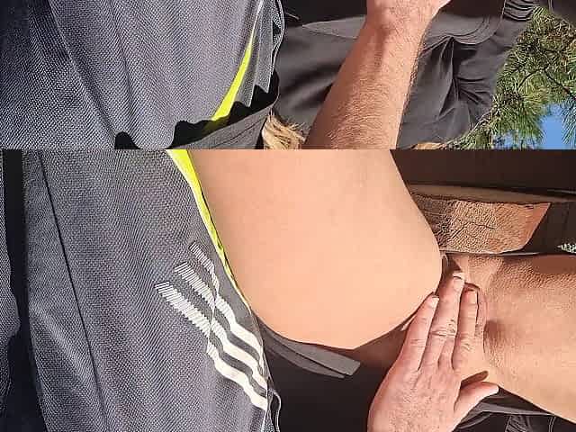 Went On Nature Walk-Got Banged On Hiking Trail Bench...Mad Squirting!