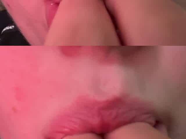 Hot German with Big Lips Blows
