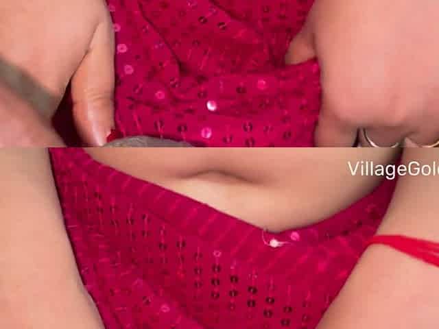 In a Red Saree, He Fucked His Sister-in-law's Pussy and Took Out His Semen.