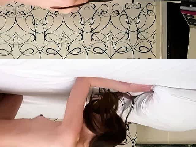 Raw creampie sex with a half-Japanese track and field a