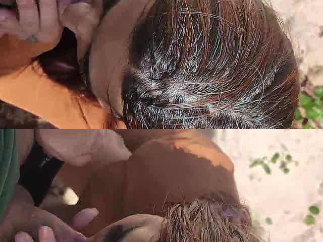 I CAUGHT THIS SEXY GAL PEEING ON THE BEACH, THIS BABE SAW ME AND WANTED TO SUCK...