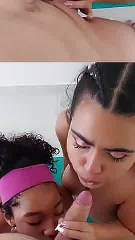 Interracial Threesome After the Gym