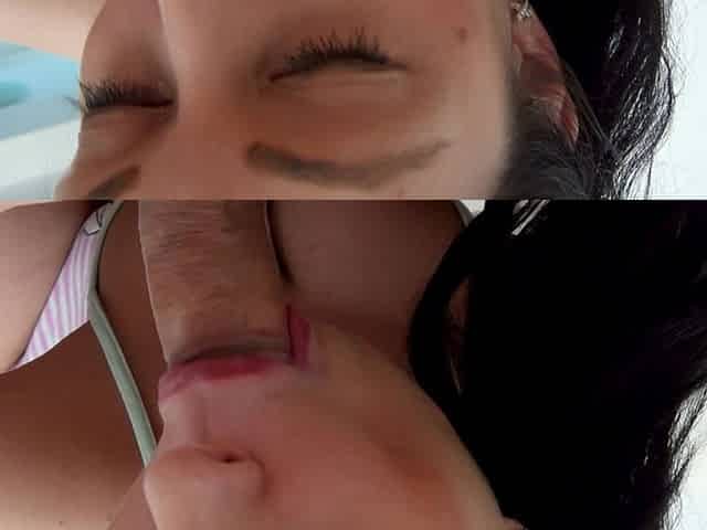 From Behind the Camera Rosalina Love Sucks and Swallows Cum Before Filming