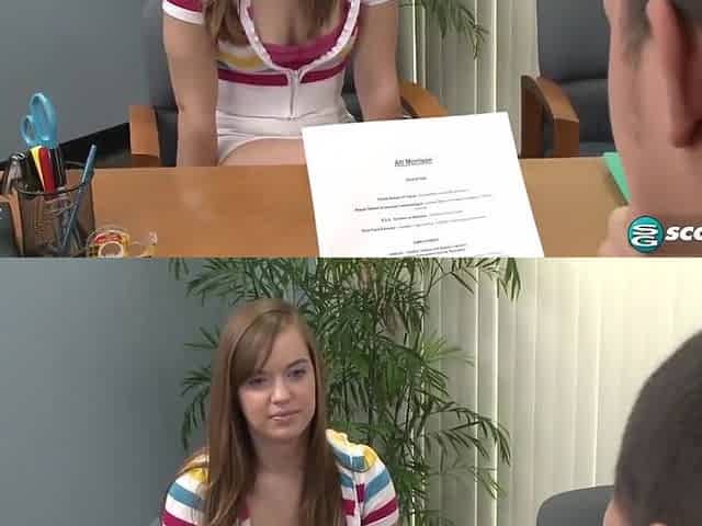 Ali Moorhead - Gets The Job By Showing Off Her Tits And Rubbing Her Pussy In The Interview