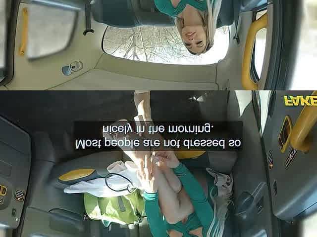 Fake Taxi Hot Nurse gets her uniform on in the backseat