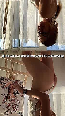 Slim mother i'd like to fuck dances in hot underware on the balcony and shows off her smooth snatch