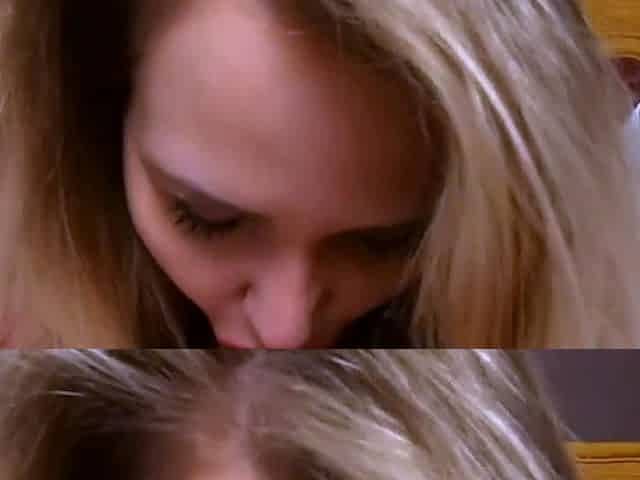 Blonde Teen Amateur POV Blowjob with Cumshot
