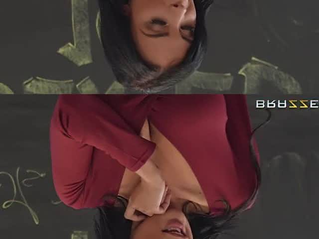 Black student fucks super hot French teacher with big boobs Anissa Kate