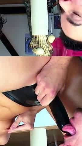Thai teen fucks guys with strap-on in the ass and then gets fucked herself