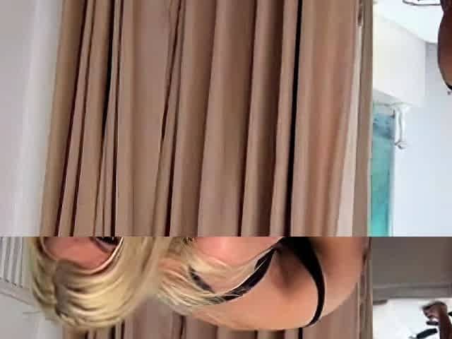 Blonde Webcam Girl with Big Tits Strips and Dances