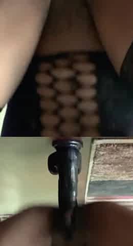 hawt solo woman making ebony creamy beautiful cunt cum and rides dildo dildo (homemade)