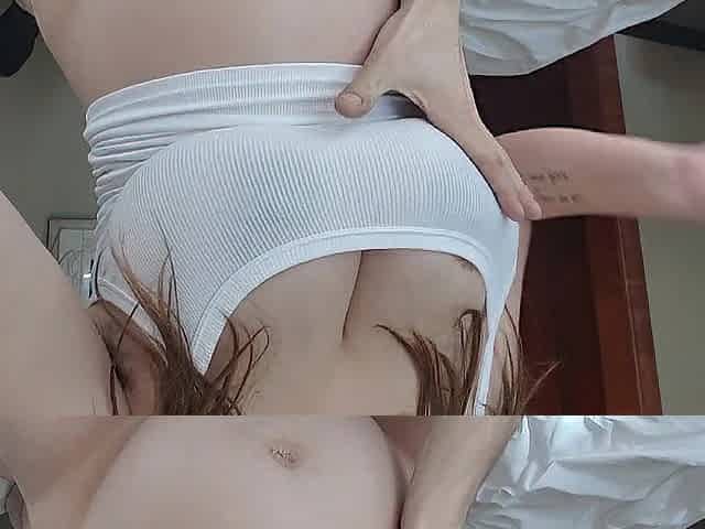 6 Months Preggy Riding and Bouncing My Large Swollen Titties and Bump on Boyfriends Jock
