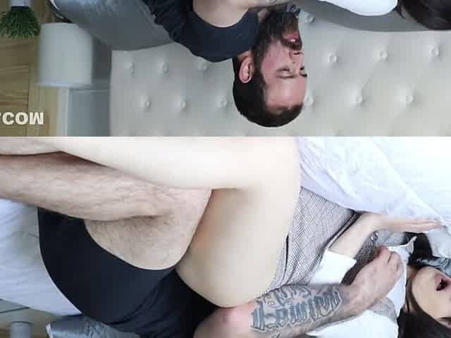 I Sneak Into Her Bed... Risky Sex With Stepsister - Leaving Her Creampied