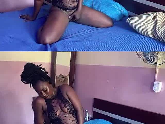 Ebony clean twat gal