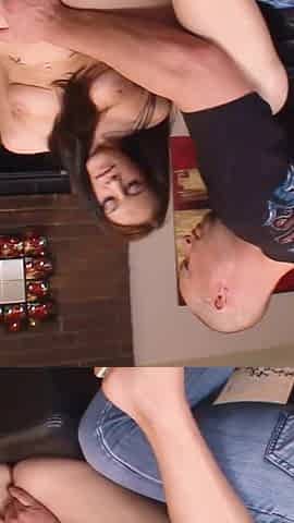 Young skinny teen gets to feel the hard cock of her Stepfather