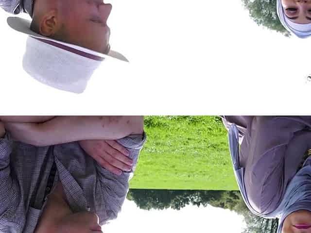 Sexy hijab wife gets her first white D