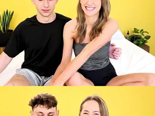 Klixen and blonde teen blowjob and handjob