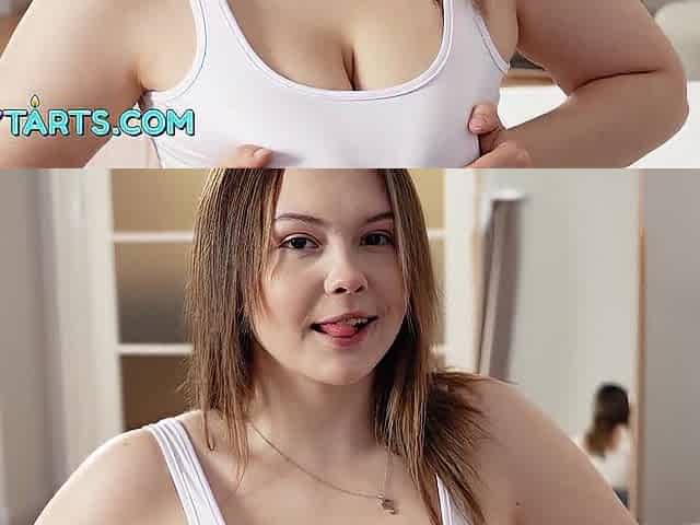 Breasty natural Alice helps stepfather to gain erection in hard times