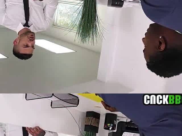Cuckold Sharing Wife's Anal Aperture With Ebony Immigration Officer