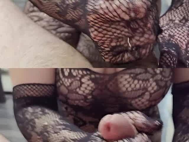 mother I'd like to fuck In Hawt Underware Tugjob Edging with Large Spunk flow
