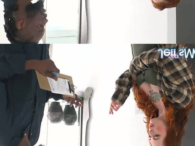 Curvy Redhead Adora Bell Eats a Massive Ebony Weenie