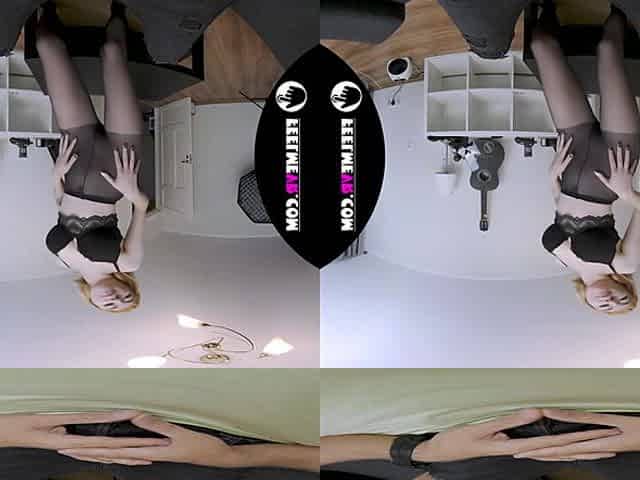 Vr180 Video Lilly Mays Dances Striptease And Sexy Rips Her Pantyhose