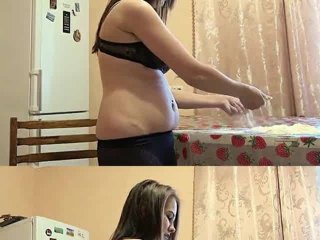 A hotty with large bazookas enjoys unusual masturbation. Amateur fetish.