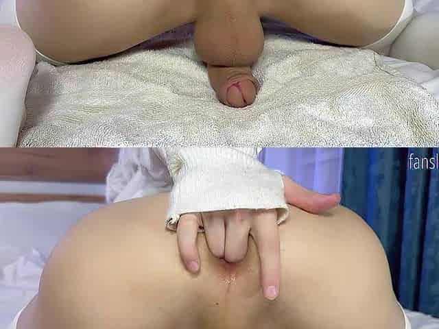 POV: Femboy Liza is having fun with her ass