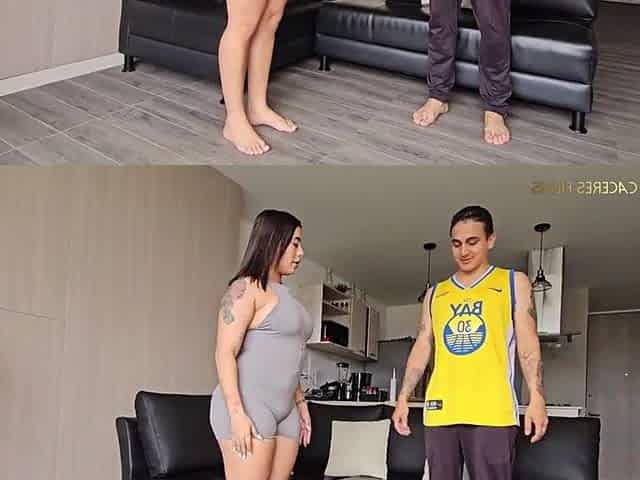 Large-butt Lalin girl bangs her personal coach - Emily Fox & Dani Clark