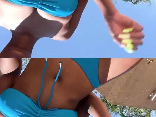 I ran into my THICK EBONY EX GIRLFRIEND by the pool