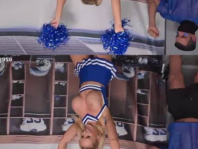 Sexually excited Cheerleader Team-fucked By 2 Football Teams