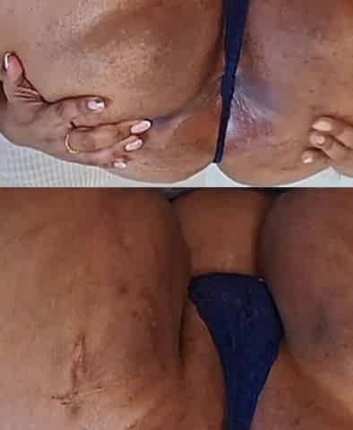 BBW Spreading Her Huge Ass Cheeks Wearing Tiny G-string