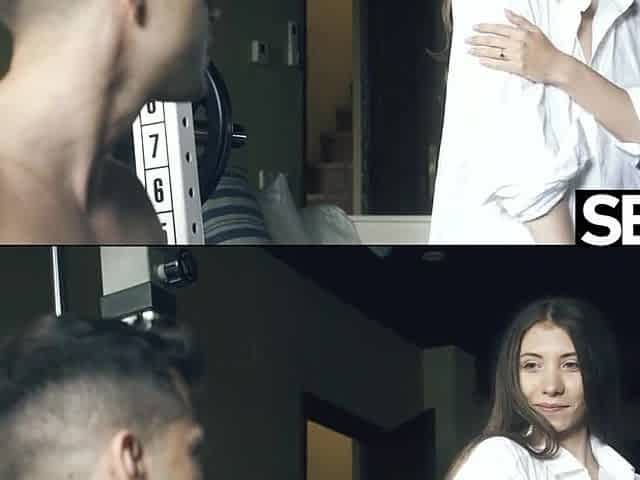 Tiny angel sucks and bangs her attractive lover's large shlong