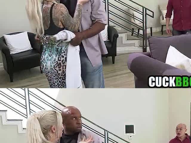 Sexy wife anal screwed by ebony man in front of cuck spouse