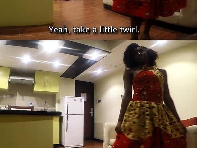 Big ass ebony teen giving a blowjob