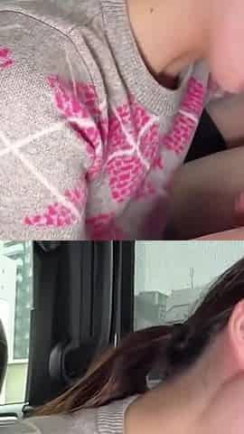 Car Encounter with a Busty Beauty. an Intimate Lesson That Ends in an Overwhelming Finish