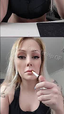 Smokin' a cigarette inside - @OgYennefer