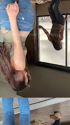 Hawt dance on the balcony with my twat open and moist for you