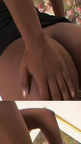 First Time Ebony Teen Amateur Plays W Her Pussy to Orgasm in Solo Video