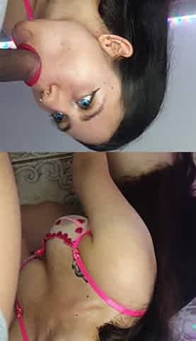 My Hot Neighbor Gets Cum on Her Face, She Loves It!