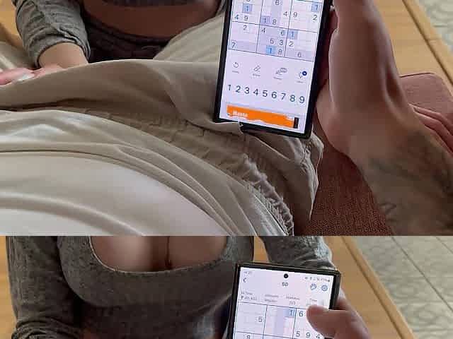 "WHO WINS?" My Girlfriend Challenges Me to Finish a SUDOKU Whilst Masturbating!