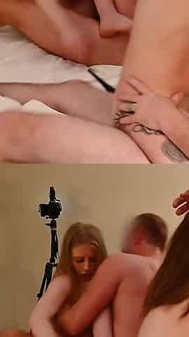 Girlfriend and MILF First Gang Bang