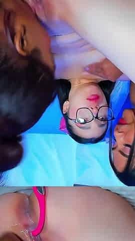 69 Extreme Duel of Tongues on Swollen Clitorises - Who Runs First