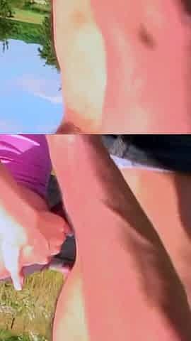 Blonde Big Tit Wife Cum Slut Dolly Delight Sucks off Her Hubby Outside