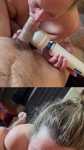 Lovely Mature Deep Sounding and Sucking Her Mans Hard Cock, Toy Play