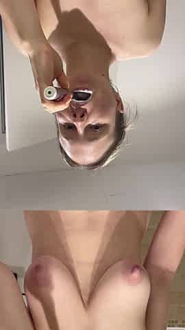 Teen with Braces Brushes Her Teeth