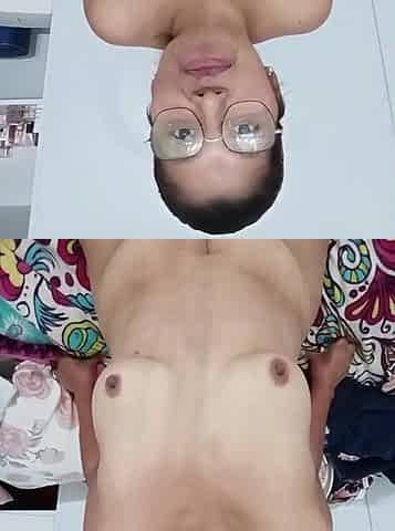 Aged woman in glasses masturbating, do u like it?