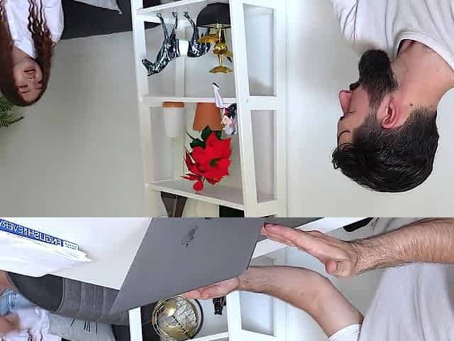The Fresh Secretary Tempted the Boss and Begged Him to Suck His Legs and Bang Him Hard, Humiliating