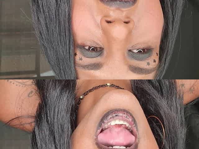 Desi Slut Dirty Talking While Playing, Displaying Her Tongue and Soft Lips
